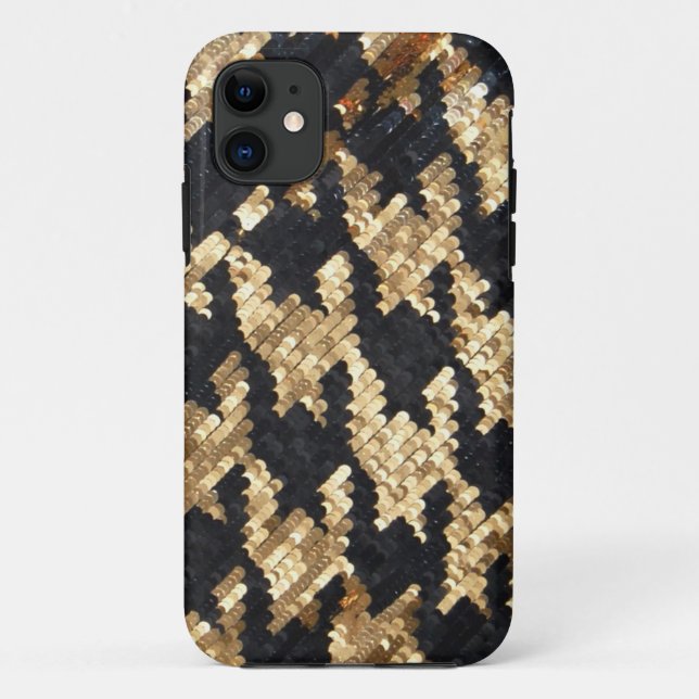 Capa Para iPhone 11 Ouro Bling do brilho da faísca (Verso)