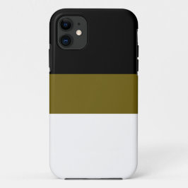 Capa Para iPhone 11 Ouro Preto Contemporâneo Bandas Brancas