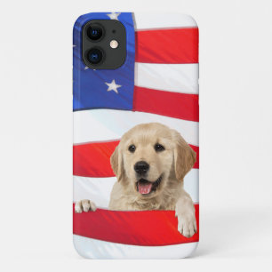 Capa Para iPhone 11 ouro recuperador de bandeira americana