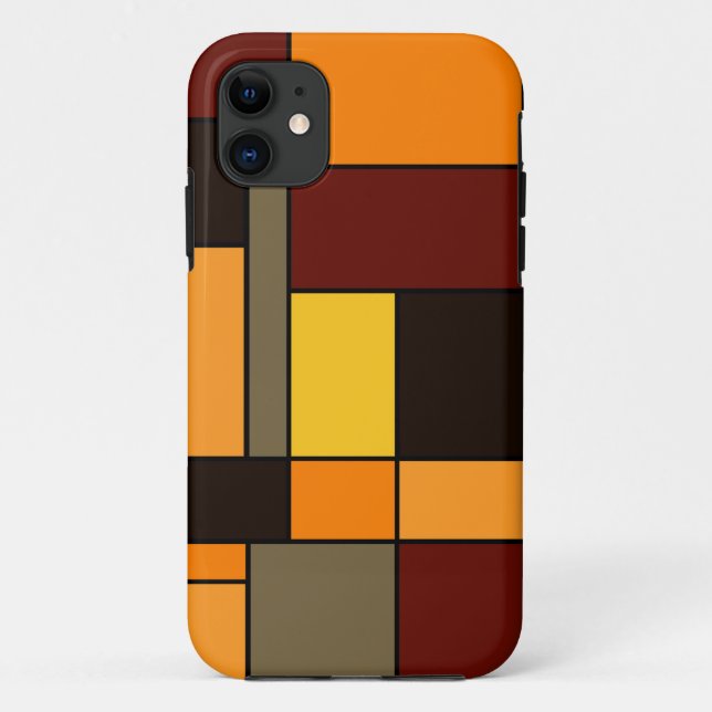 Capa Para iPhone 11 Outono Mondrian (Verso)