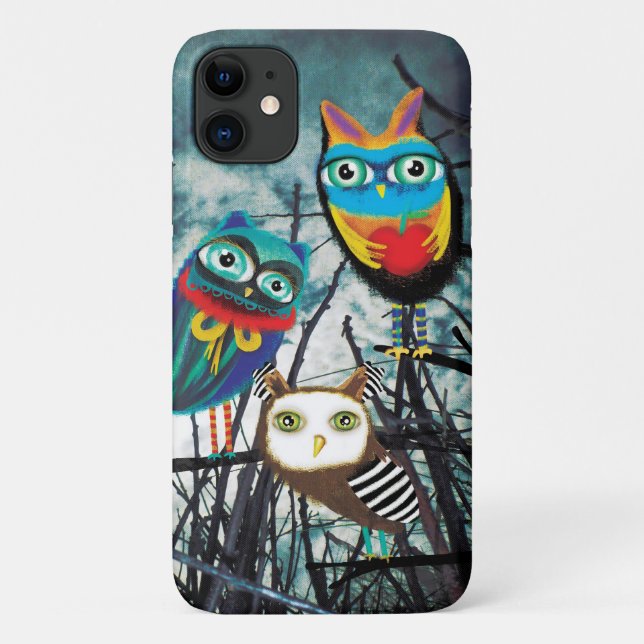 Capa Para iPhone 11 Owlies Owl Owly Owls (Verso)
