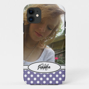 Capa Para iPhone 11 P & W: Monograma: Imagem: caso do iPhone 5