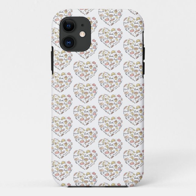 Capa Para iPhone 11 Padaria Engraçada, padaria pastelaria (Verso)