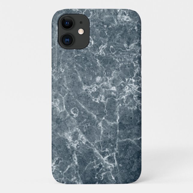 Capa Para iPhone 11 Padrão Abstrato Azul da cinza da  (Verso)