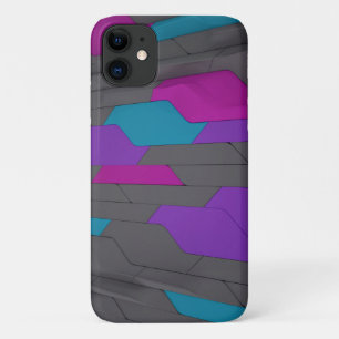 Capa Para iPhone 11 Padrão Abstrato Geométrico de Na moda
