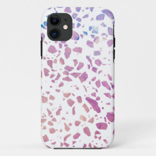Capa Para iPhone 11 Padrão abstrato Terrazzo Mosaico rosa e azul