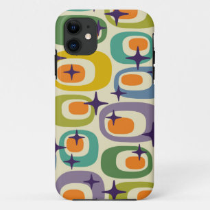 Capa Para iPhone 11 Padrão atômico moderno do meio século