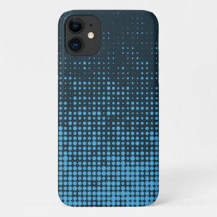 Capa Para iPhone 11 Padrão azul, moderno, retrô, legal, ponto de tendê