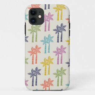 Capa Para iPhone 11 Padrão Colorido da Palmeira Tropical