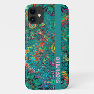 Capa Para iPhone 11 Padrão Colorido de Boheminan Boho Hippie