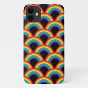 Capa Para iPhone 11 Padrão Colorido do Arco-Íris