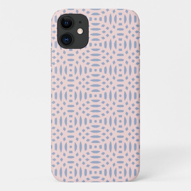 Capa Para iPhone 11 padrão contínuo de formas circulares (Verso)