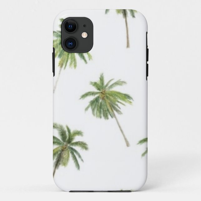 Capa Para iPhone 11 Padrão da palmeira (Verso)