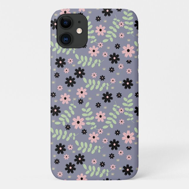 Capa Para iPhone 11 padrão das flores de cereja (Verso)