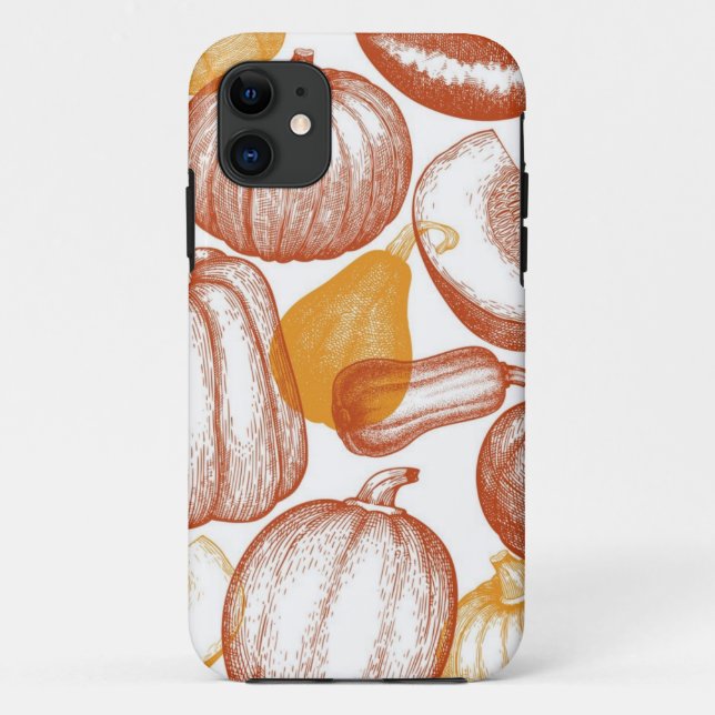 Capa Para iPhone 11 Padrão de abóbora (Verso)