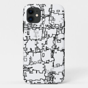 Capa Para iPhone 11 Padrão de Abstrato preto e branco