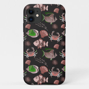 Capa Para iPhone 11 Padrão de animais aquáticos vida submarina do