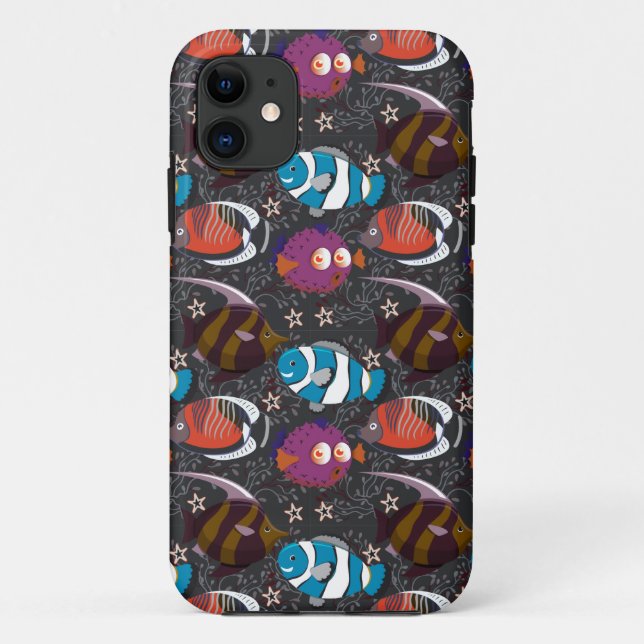 Capa Para iPhone 11 Padrão de animais aquáticos | vida submarina do oc (Verso)