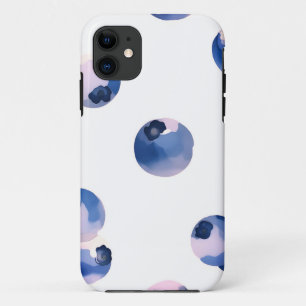 Capa Para iPhone 11 Padrão de Aquarela de Mirtilos