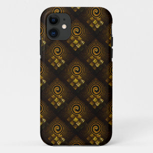 Capa Para iPhone 11 Padrão de Arte Abstrata Boho Elegante Moderno Dour