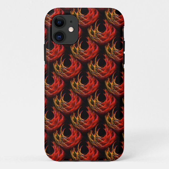 Capa Para iPhone 11 Padrão de Arte Abstrata Boho Elegante Moderno Fofo (Verso)