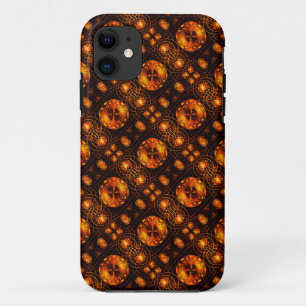 Capa Para iPhone 11 Padrão de Arte Abstrata Boho Moderno Elegante Dour
