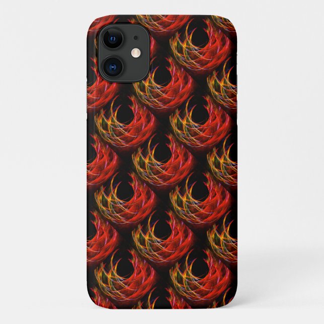 Capa Para iPhone 11 Padrão de Arte Abstrata Elegante Boho Moderno Fofo (Verso)