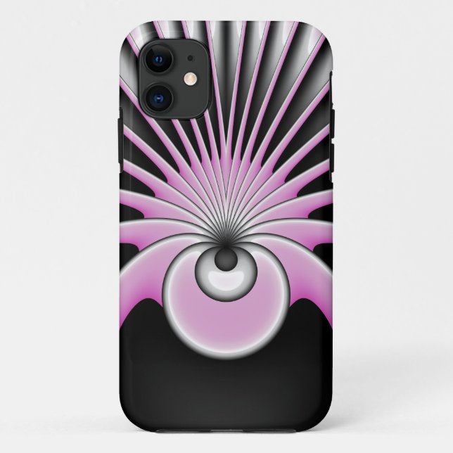 Capa Para iPhone 11 Padrão de Arte Fractal Moderno Abstrato (Verso)