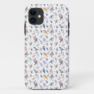 Capa Para iPhone 11 Padrão de Aves de primavera