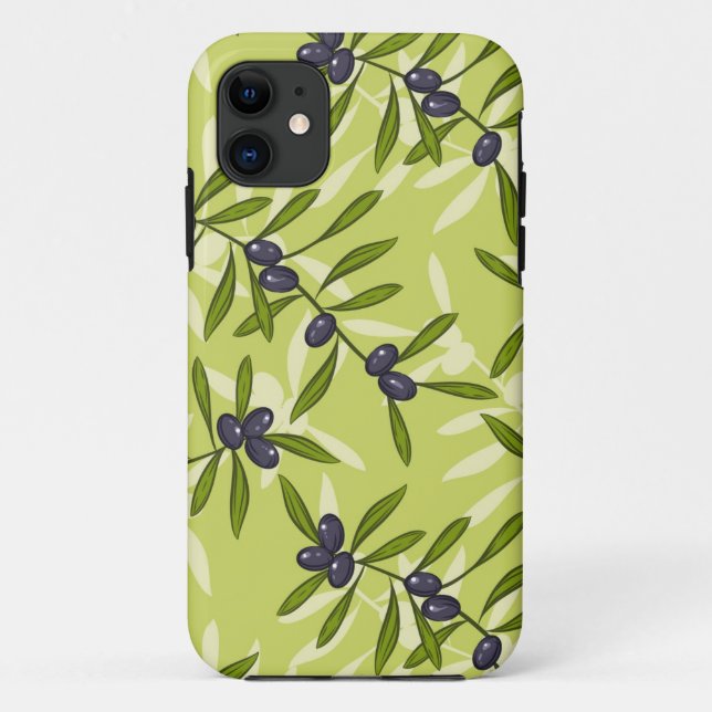 Capa Para iPhone 11 Padrão De Azeite (Verso)
