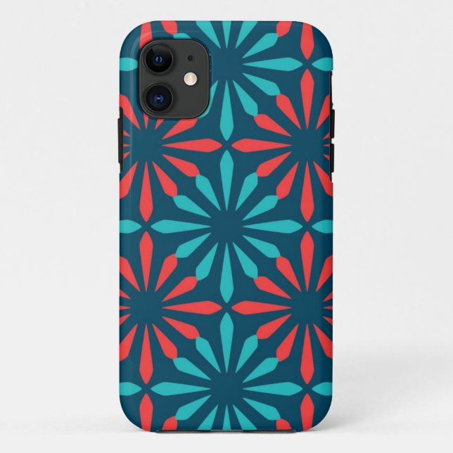 Capa Para iPhone 11 Padrão de azulejos cerâmicos (Verso)