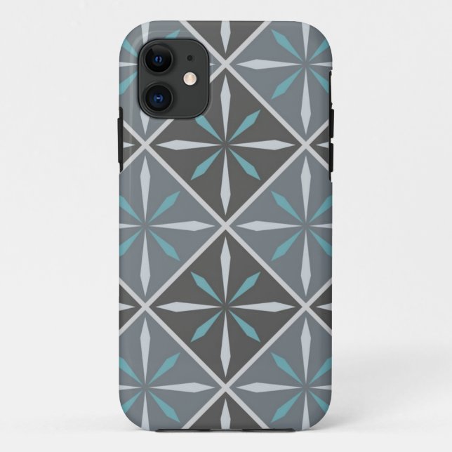 Capa Para iPhone 11 Padrão de azulejos cerâmicos (Verso)