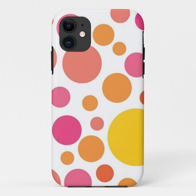Capa Para iPhone 11 padrão de bolinhas (Verso)