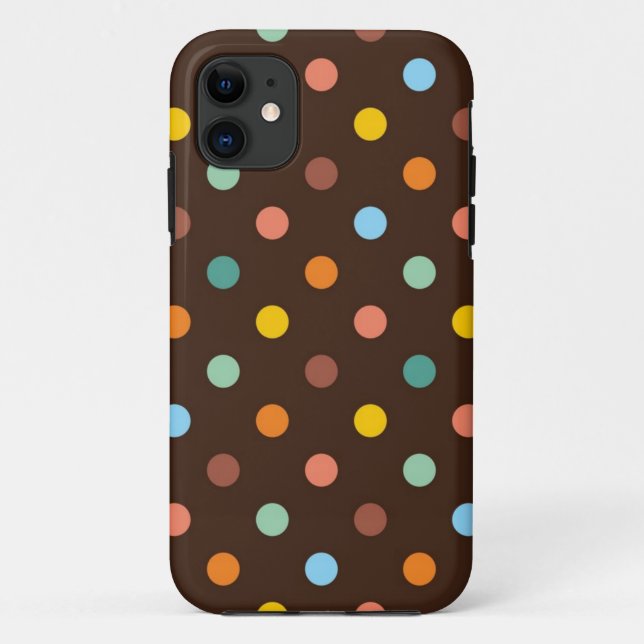 Capa Para iPhone 11 padrão de bolinhas (Verso)