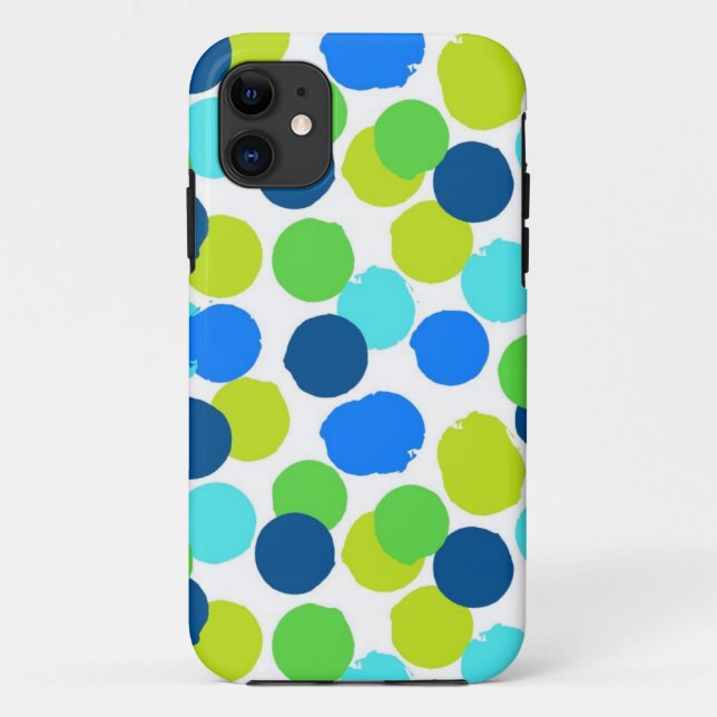Capa Para iPhone 11 padrão de bolinhas (Verso)