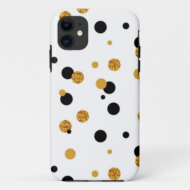 Capa Para iPhone 11 padrão de bolinhas (Verso)