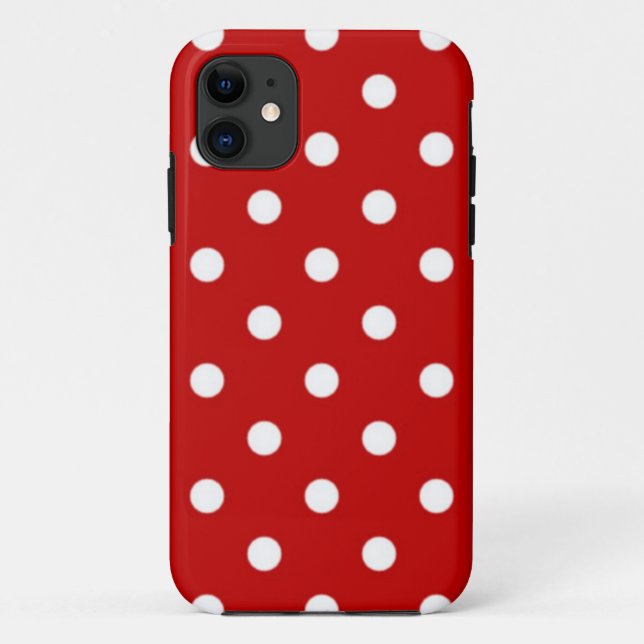 Capa Para iPhone 11 padrão de bolinhas (Verso)