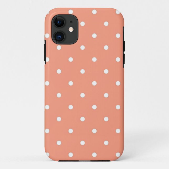 Capa Para iPhone 11 padrão de bolinhas (Verso)