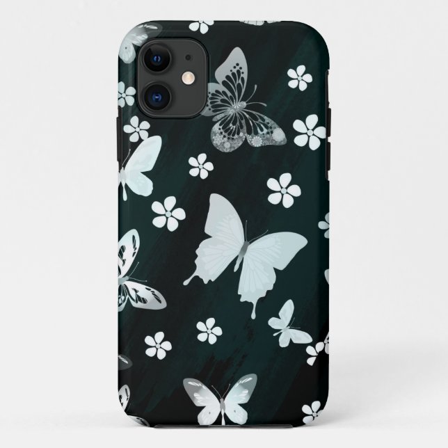 Capa Para iPhone 11 Padrão de Borboleta 14 (Verso)