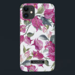 Capa Para iPhone 11 Padrão de Bougainvillea de Aquarela Roxo Personali<br><div class="desc">Capas de iphone floral personalizável com ilustração aquosa do padrão bugainvillea roxo. Personalize adicionando nomes ou monogramas. Esta elegante capa de telefone floral será perfeita como um presente personalizado.</div>