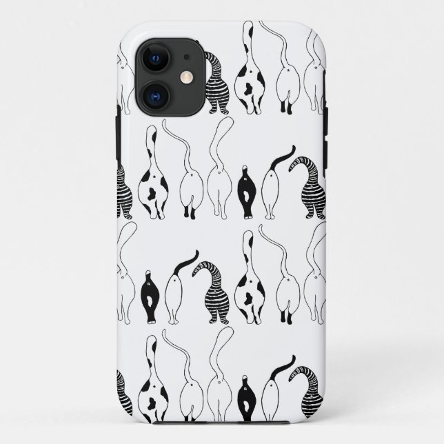 Capa Para iPhone 11 Padrão de Bumbuns de Cat (Verso)