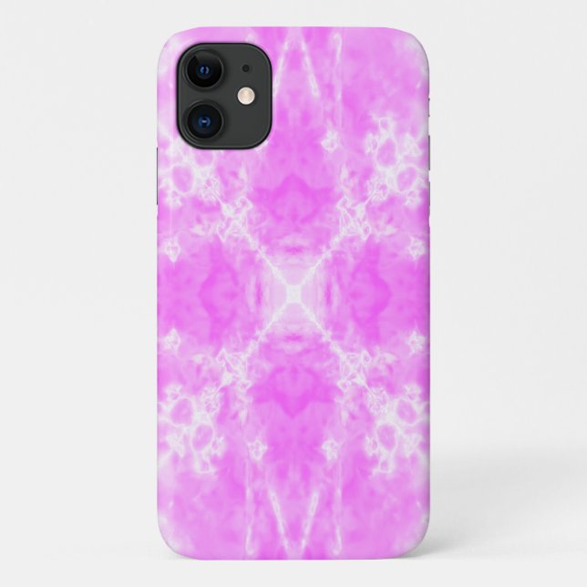 Capa Para iPhone 11 Padrão de caleidoscópio estrelado rosa (Verso)