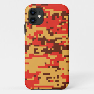 Capa Para iPhone 11 Padrão de Camo Digital de outono