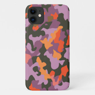 Capa Para iPhone 11 Padrão de Camo multicolorido brilhante
