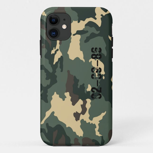 Capa Para iPhone 11 Padrão de Camuflagem (Verso)