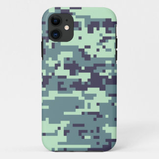 Capa Para iPhone 11 Padrão de Camuflagem Digital Ártico