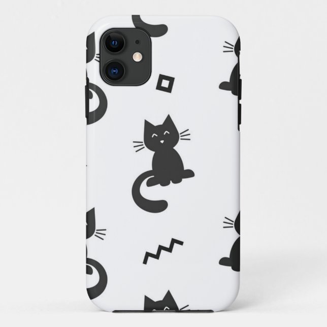 Capa Para iPhone 11 Padrão de Cat (Verso)