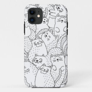 Capa Para iPhone 11 Padrão de Cat