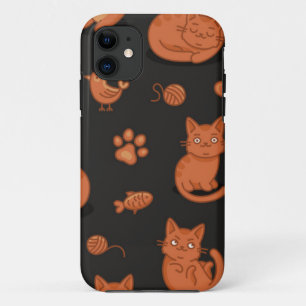Capa Para iPhone 11 Padrão de Cat