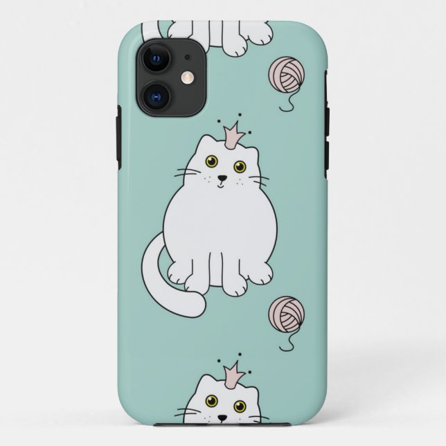 Capa Para iPhone 11 Padrão de Cat (Verso)